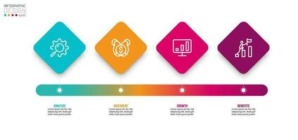 tijdlijn grafieksjabloon zakelijke infographic. vector