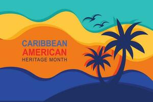 caraïben Amerikaans erfgoed maand achtergrond. vector