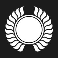 een laurier krans met een cirkel in de centrum voor de logo van de prestatie van de jas van armen van de certificaat vector