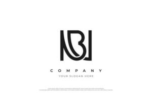 eerste brief miljard logo of nb monogram logo ontwerp vector