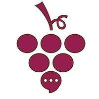wijn babbelen ontwerp logo vector