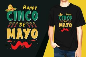 cinco de mayo t overhemd ontwerp, of Mexicaans feestelijk t overhemd ontwerp vector