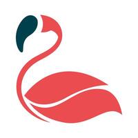 flamingo logo icoon ontwerp vector