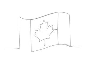 een Canadees vlag fladdert vector