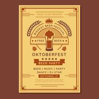 Oktoberfest Flyer Sjabloon Vector