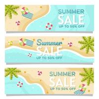 zomer verkoop banner set vector