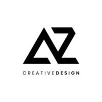 modern monogram brief az logo ontwerp vector