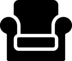 fauteuil zwart glyph ui icoon. meubilair winkel. ecommerce plaats. kleinhandel op te slaan. gebruiker koppel ontwerp. silhouet symbool Aan wit ruimte. solide pictogram voor web, mobiel. geïsoleerd vector illustratie