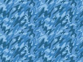 oceaan blauw naadloos camouflage patroon. modern camo. leger structuur vector