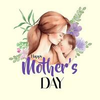 gelukkig moeder dag Aan 14 mei illustratie vector