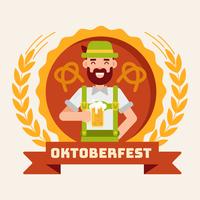 Oktoberfest met de mens in Lederhosen Vector