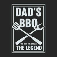 bbq geschenk vader verjaardag cadeaus t-shirt vector