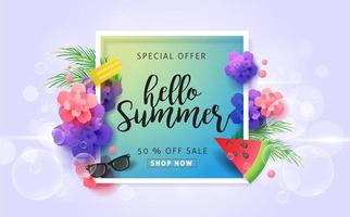 zomer verkoop poster sjabloon voor spandoek achtergrond vector