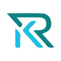 rk kr alfabet abstract brief logo ontwerp met k en r of r en k vector