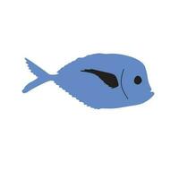 schattig silhouet vis vector illustratie icoon. tropisch vis, zee vis, aquarium vis