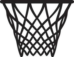 basketbal hoepel zwart en wit. vector illustratie