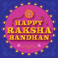 gelukkig raksha bandhan concept. Indisch festival voor broer en zus liefde. vector