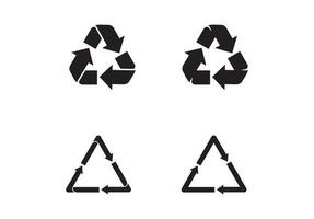 reeks recycle icoon vector illustratie Aan achtergrond