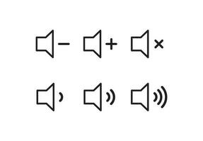 geluid volume controle pictogrammen vector illustratie Aan achtergrond