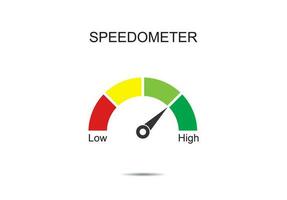 snelheidsmeter icoon vector illustratie Aan achtergrond