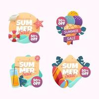 set zomeraanbieding aanbieding badge vector