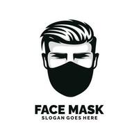 gezicht masker logo ontwerp vector illustratie