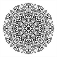 mandala kleur bladzijde voor kleur boek interieur vector