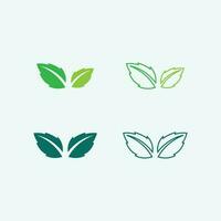 blad logo ontwerp vector voor natuur symbool sjabloon bewerkbare, groene blad logo ecologie natuur element vector pictogram.