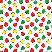 willekeurig y2k retro clown cirkels naadloos patroon. kinderen structuur kleurrijk dots vector