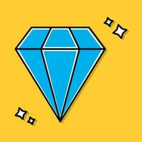 blauw diamant beeld vector illustratie.