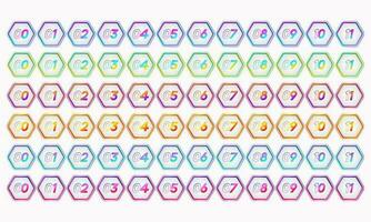 helling kleur zeshoek ontwerp kogel punt vector