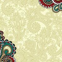 bloemen achtergrond met paisley en Indisch bloemen. damast stijl patroon voor textiel en decoratie. klassiek ornament met bloemen. vector