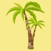 vector illustratie van twee palm bomen en reizen.