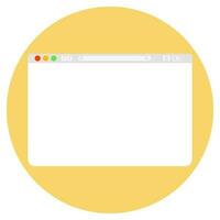 browser venster vector icoon illustratie abstract ontwerp vlak kleur sjabloon.