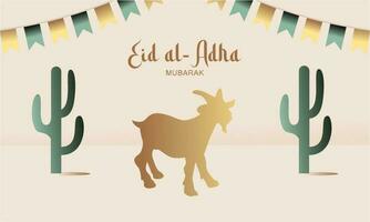 eid al adha banier ontwerp vector illustratie. Islamitisch en Arabisch achtergrond voor moslim gemeenschap festival