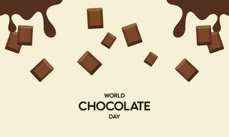 gelukkig wereld chocola dag illustratie met chocola logo vector