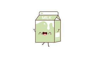 tekenfilm melk. Aziatisch Product. kawaii anime ontwerp. tekenfilm stijl vector