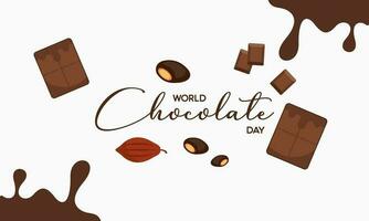 gelukkig wereld chocola dag illustratie met chocola logo vector