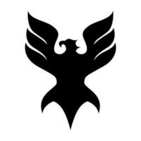 zwart silhouet adelaar icoon logo vector