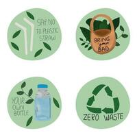 opslaan de wereld, recycle plastic vector