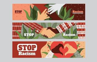 stop racisme sjabloon voor spandoek vector