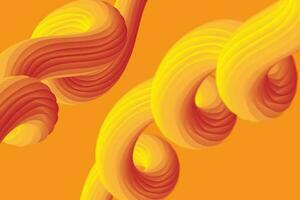3d renderen van kleurrijk abstract gedraaid golvend vorm in beweging. computer gegenereerd meetkundig digitaal kunst vector