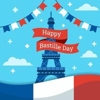 bastille dag viering achtergrond vector