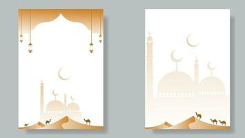 Islamitisch poster achtergrond ontwerp voor Ramadan kareem, Islamitisch nieuw jaar, ei mubarak, enz. vector
