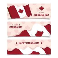 happy canada day banner collectie vector