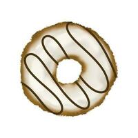 donuts bekroond met wit chocola vector