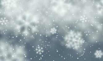 Kerstmis sneeuw. vallend sneeuwvlokken Aan donker blauw achtergrond. sneeuwval. vector illustratie