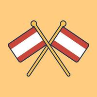 Oostenrijk vlag pictogram illustratie vector