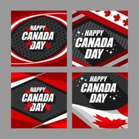 happy canada day card design collectie vector