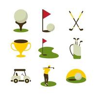 golf sport pictogramserie vector